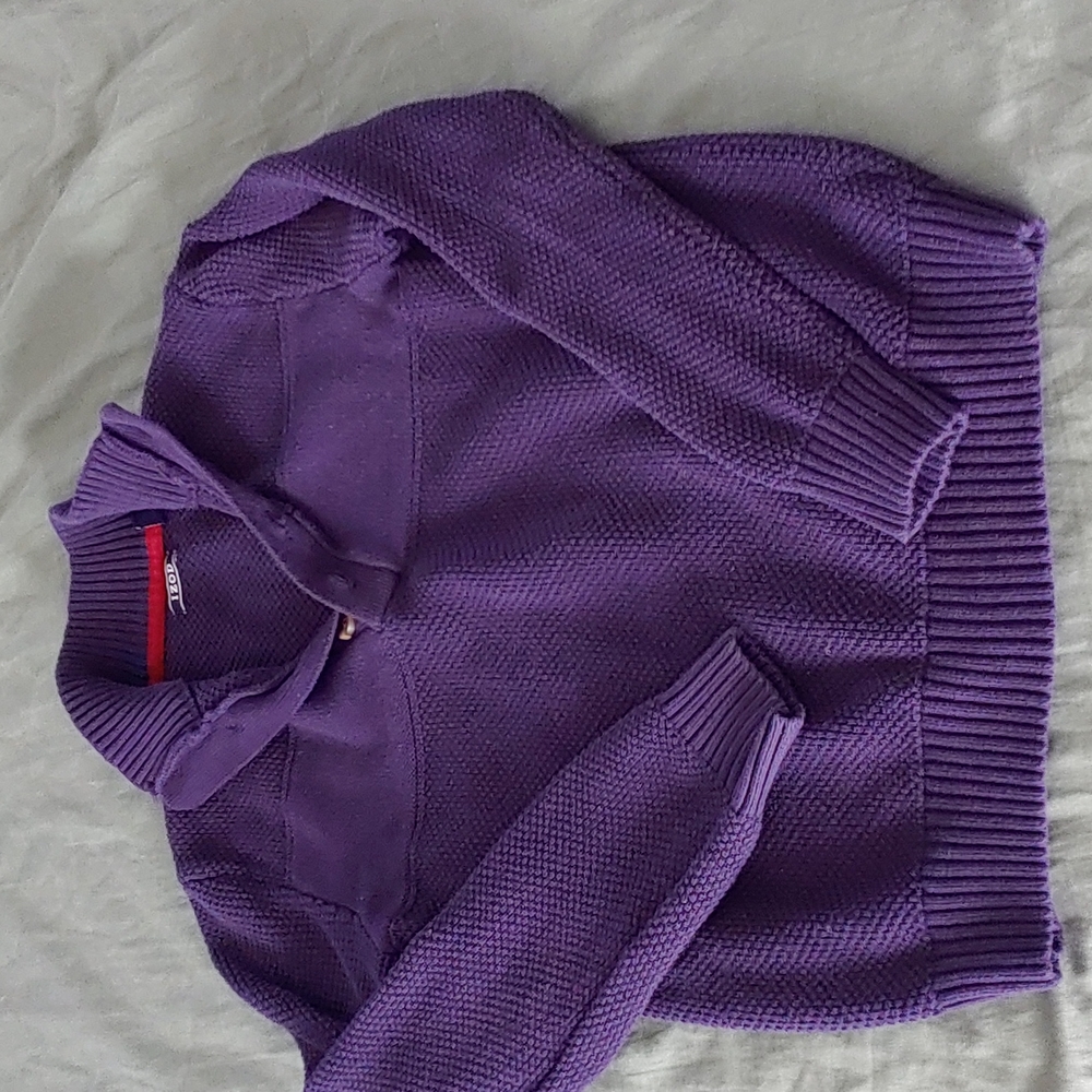 Izod Henley Navy Blue Sweater